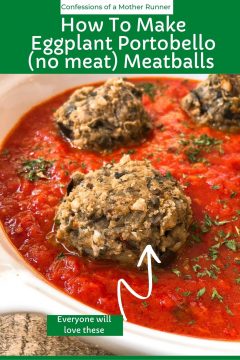how to make eggplant portobello meatballs
