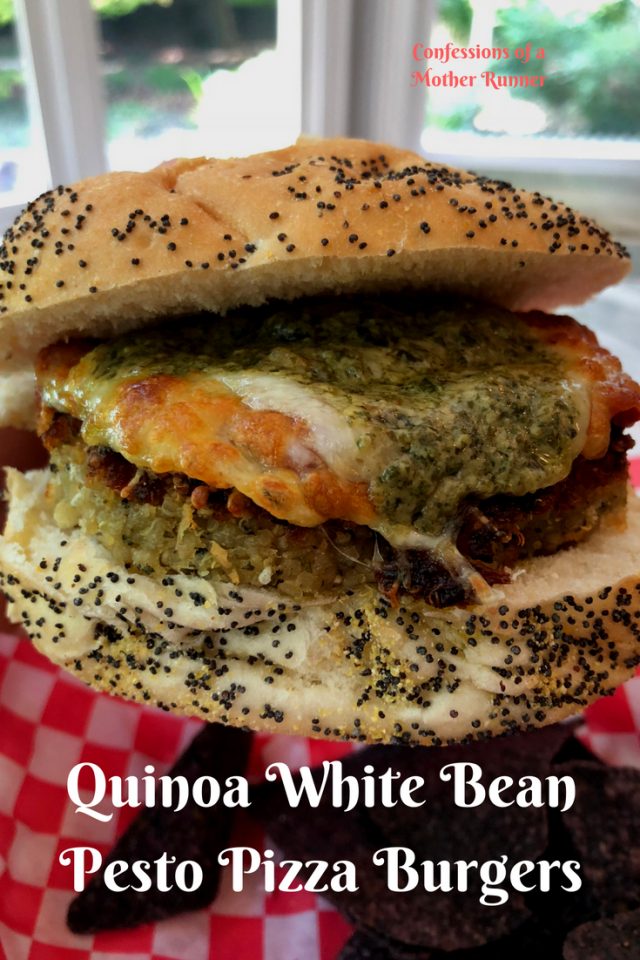 Quinoa white bean pizza pesto burgers Meatless Monday