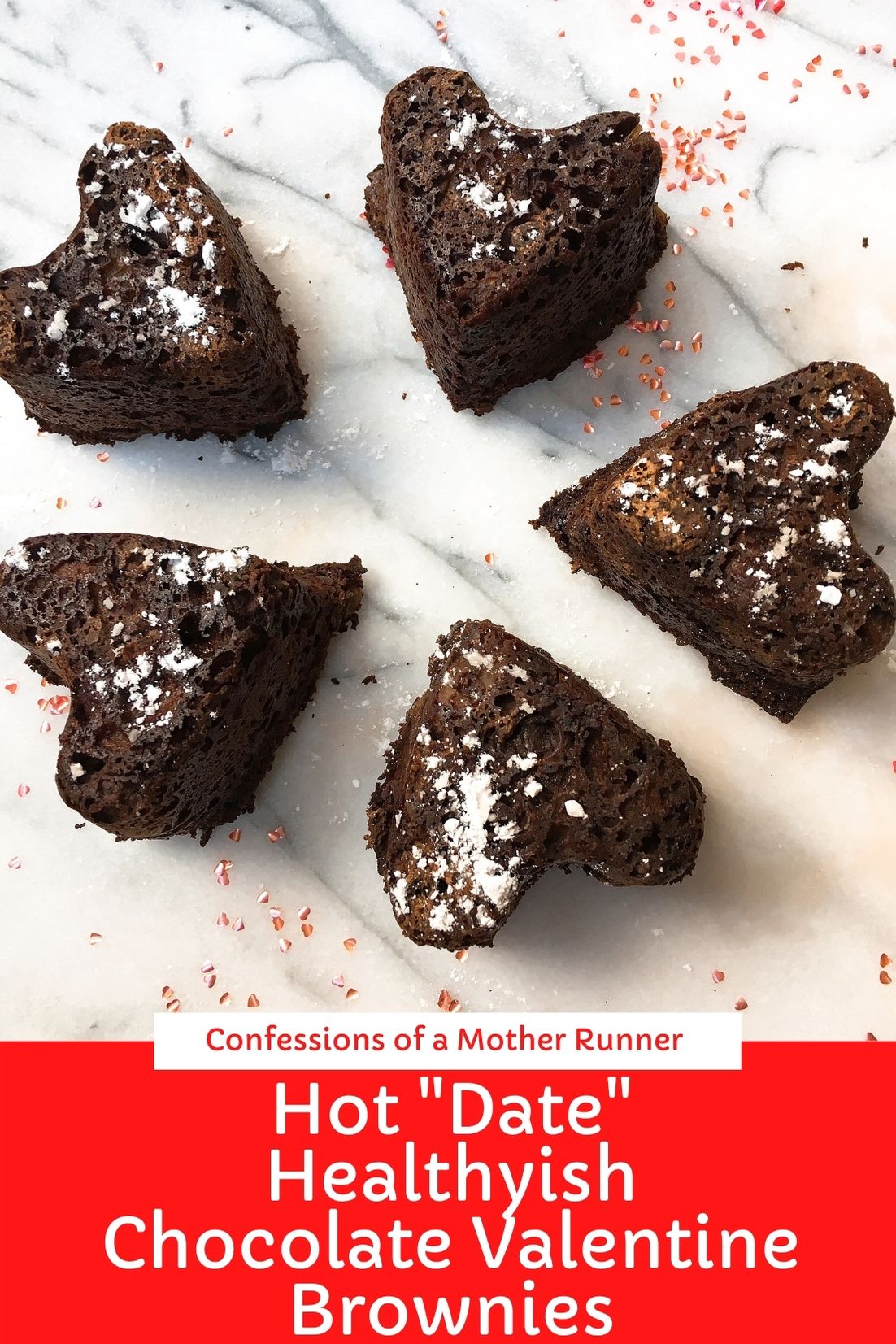 hot date chocolate Valentine's brownies 