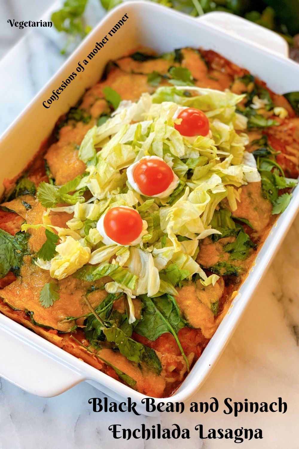 Black Bean And Spinach Enchilada Lasagna Meatless Monday