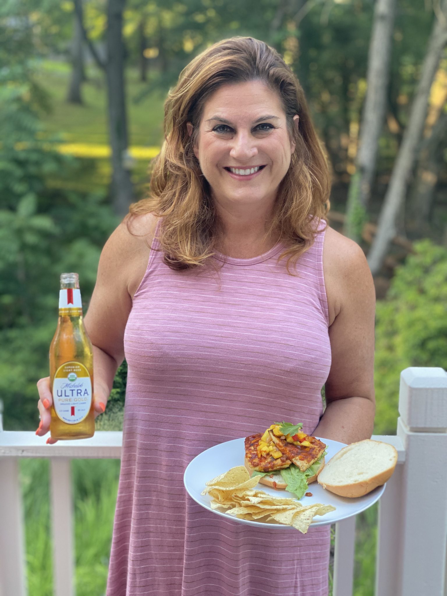 Grilled BBQ Tofu with Pineapple Mango Salsa meatless Monday