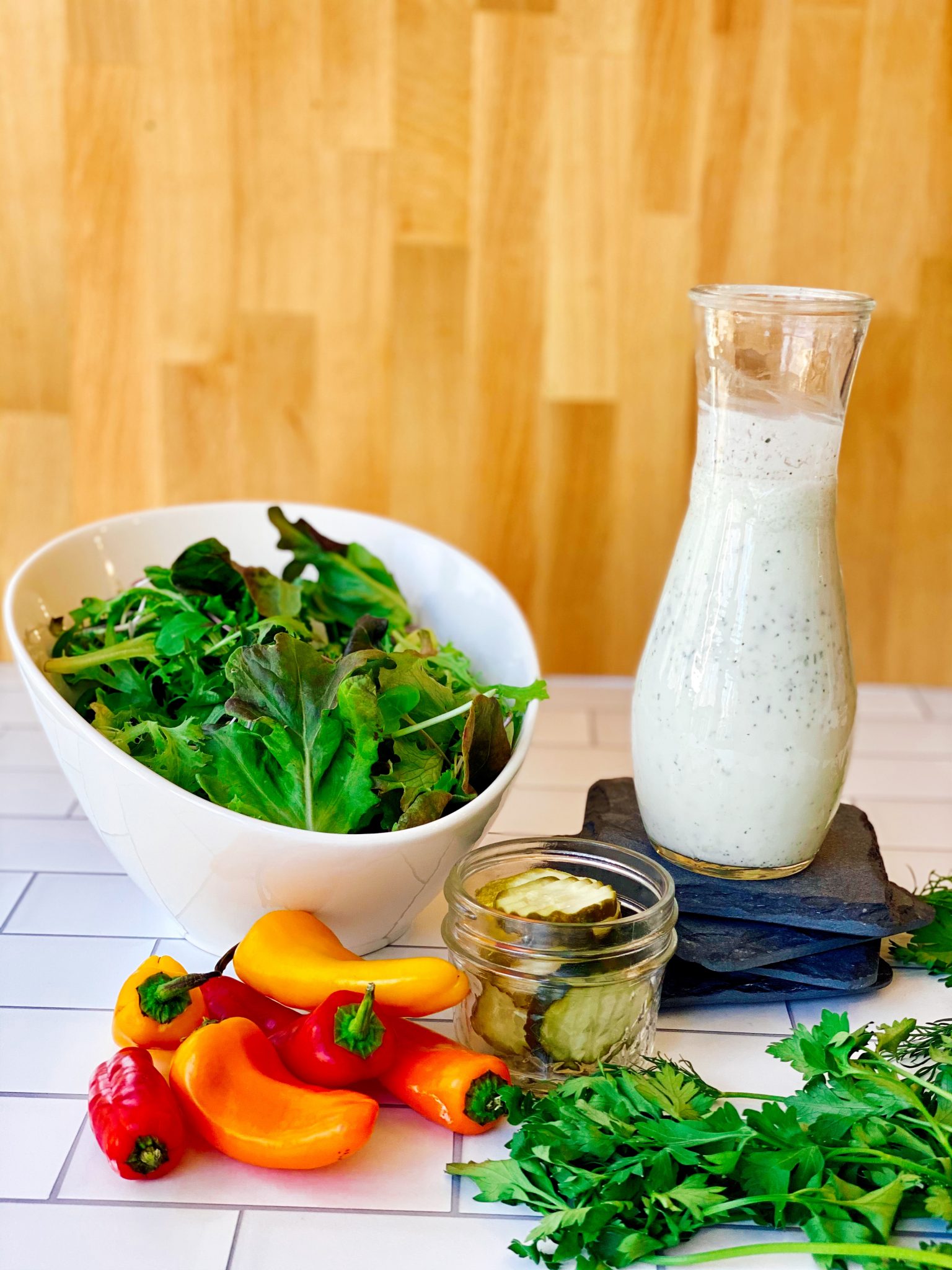 Healthy Dill Pickle Ranch Dressing and Dip 4 Ingredients