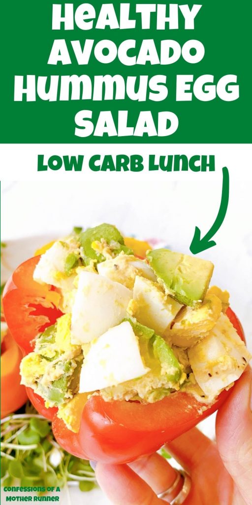 Healthy Avocado Hummus Egg Salad in Bell Pepper Boats