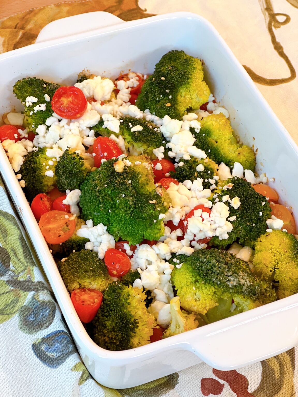 Roasted Broccoli with Feta and Tomatoes (Simple sides to try today)