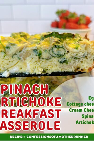 Spinach artichoke breakfast casserole