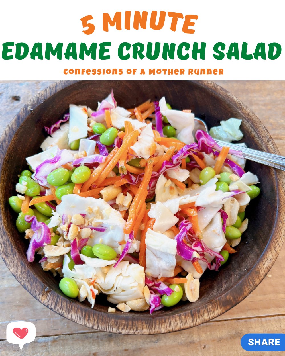 5 minute Edamame Crunch Salad